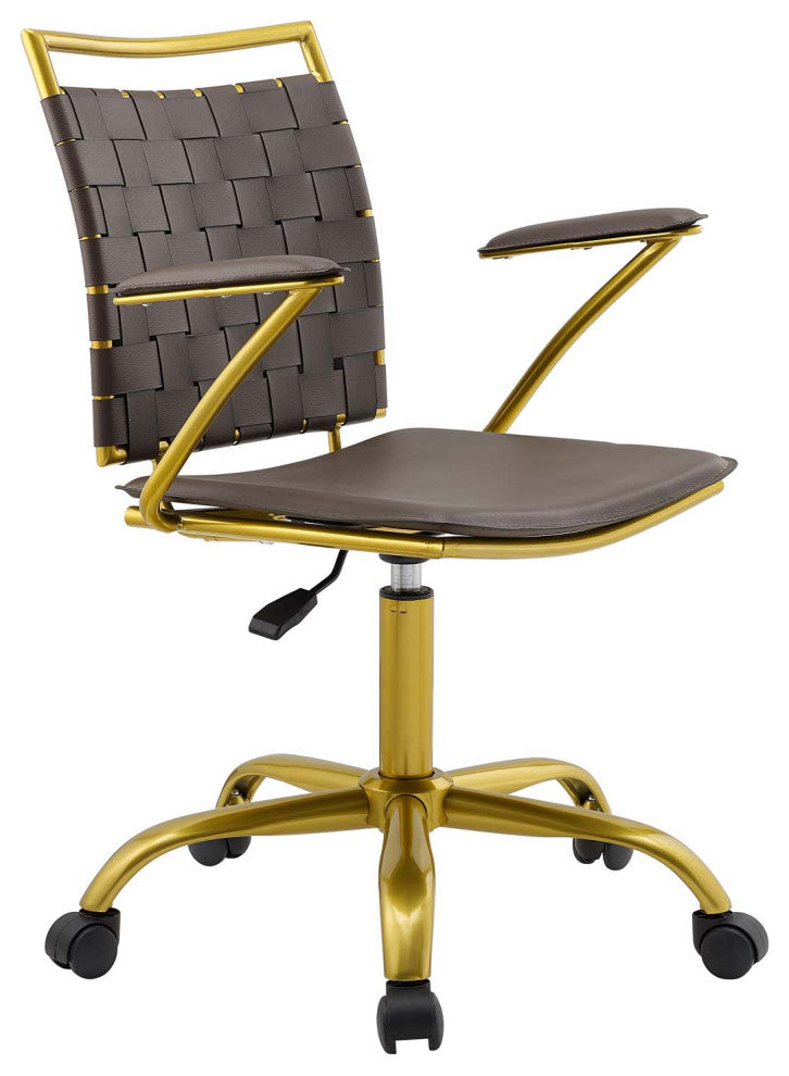 Fuse Faux Leather Office Chair - Brown