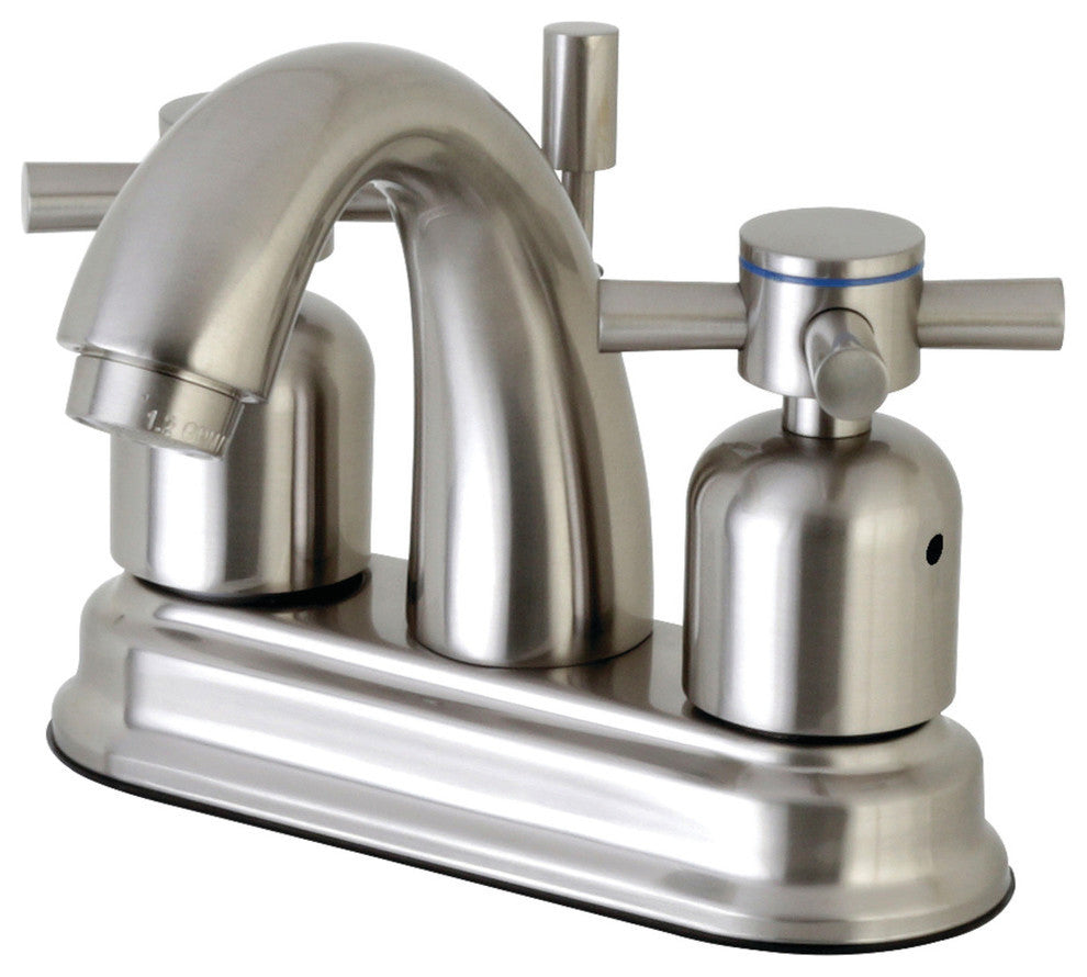 4" Centerset Bathroom Faucet WithRetail Pop-Up, Brushed Nickel