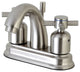 4" Centerset Bathroom Faucet WithRetail Pop-Up, Brushed Nickel