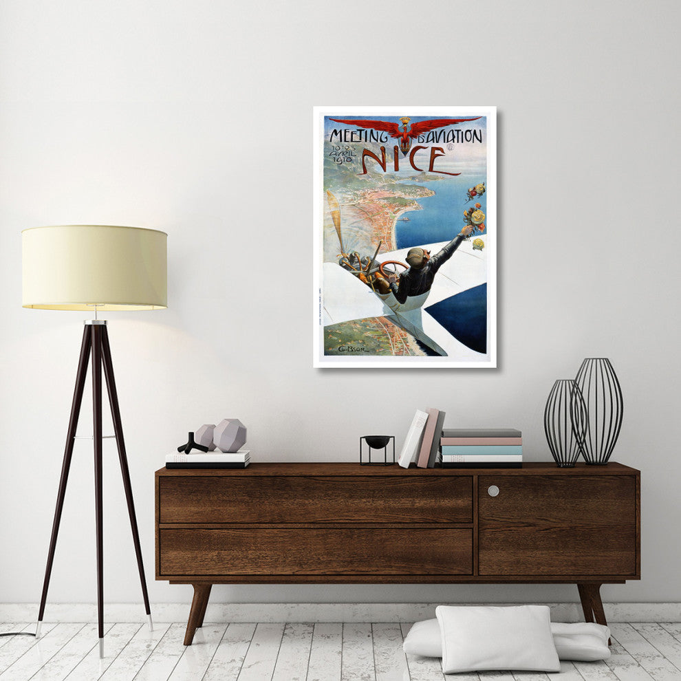 "Meeting d"™Aviation / Nice" Print by Charles Leonce Brosse, 32"x46"