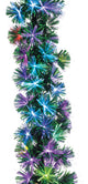 6' Long Pre-lit Color Changing Fiber Optic Garland With Multicolor LED lights