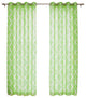 Flex Linen Textured Moroccan Curtains, Pair, Green, 84"