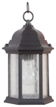 Hex Style 1 Light Outdoor Pendant In Textured Matte Black (Z291-TB-CS)