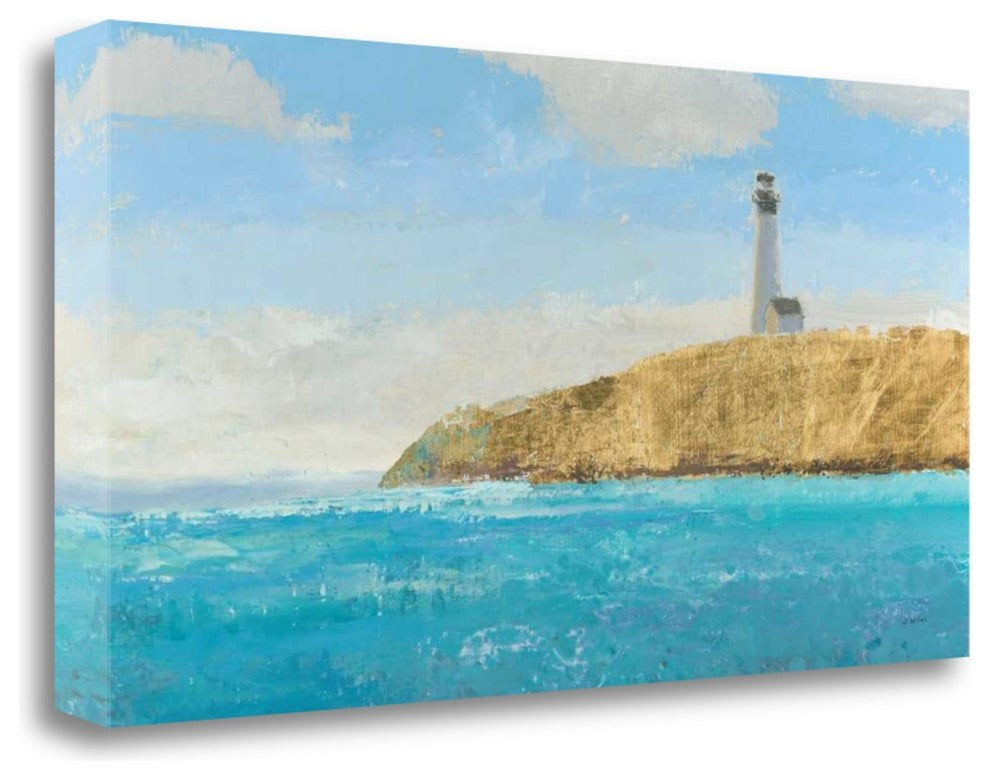 "Lighthouse Seascape II Crop II" By James Wiens, Giclee on Gallery Wrap Canvas