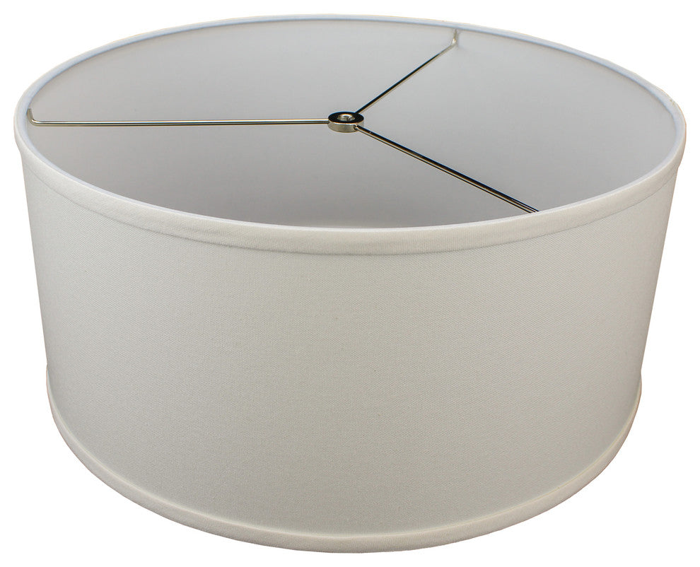 Fenchel Shades, 17"x17"x8" Spider Attachment Drum Lamp Shade, Linen
