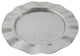 Classic Touch Hammered Stainless Steel Plate with Wavy Design, 8"D