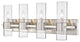 Zlite 343-4V-BN 4-Light Vanity, Clear