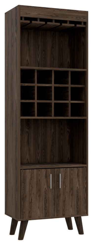 DEPOT E-SHOP Harvey Bar Cabinet, Dark Walnut