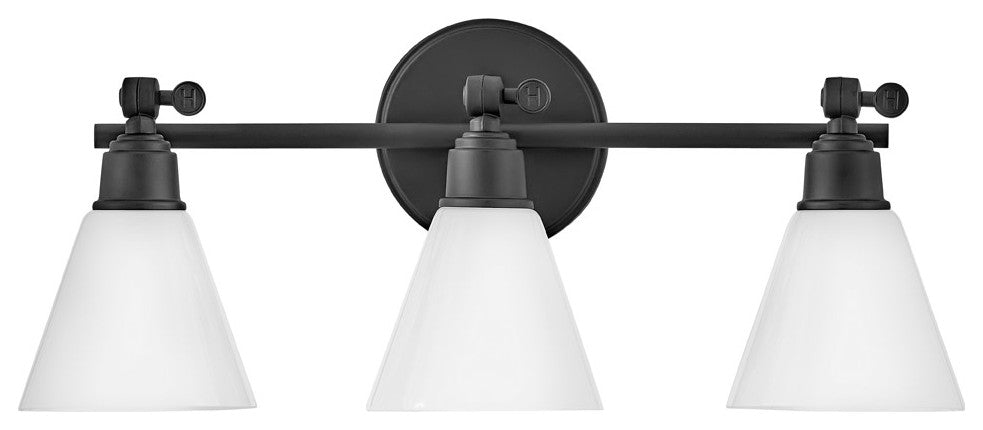 Hinkley Lighting 51183 Arti 3 Light 24"W Bathroom Vanity Light - Black