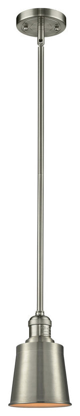 1-Light Addison 5" Mini Pendant, Brushed Satin Nickel