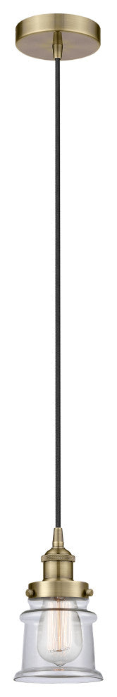 Innovations 616-1PH-AB-G182S 1-Light Mini Pendant, Antique Brass