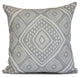 Diamond Jill, Geometric Print Pillow, Gray, 16"x16"
