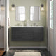 Render 48" Wall-Mount Bathroom Vanity, Charcoal White