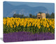 Lavender and Sunflower in Provence, Floral Canvas Art print, 40"x30"