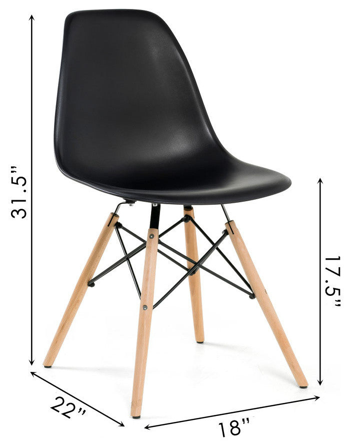 Eiffel Side Chair, Set of 4, Black