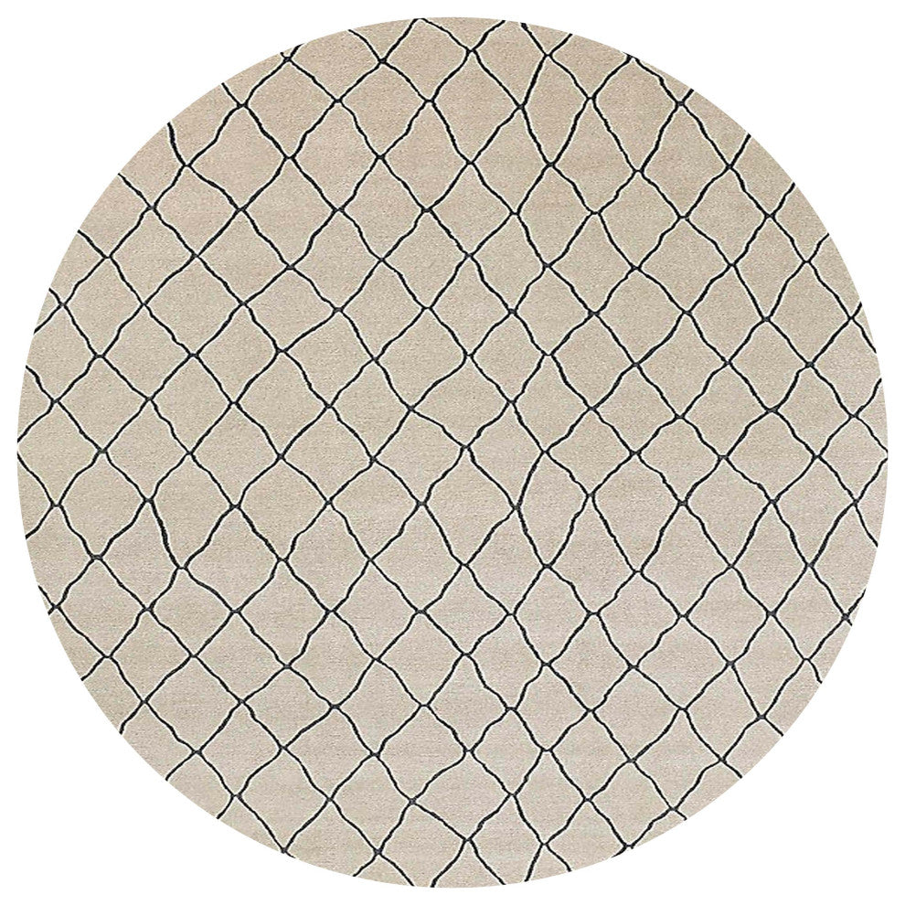 Ahgly Company Indoor Round Mid-Century Modern Area Rugs, 8' Round