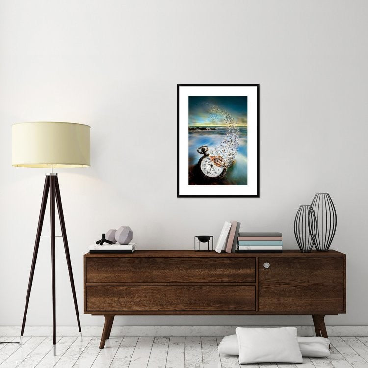 "The Vanishing Time" Framed Digital Print by Sandy Wijaya, 27x38"