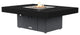 Rectangular Fire Pit Table, 48x36, Propane, Black Top, Gray