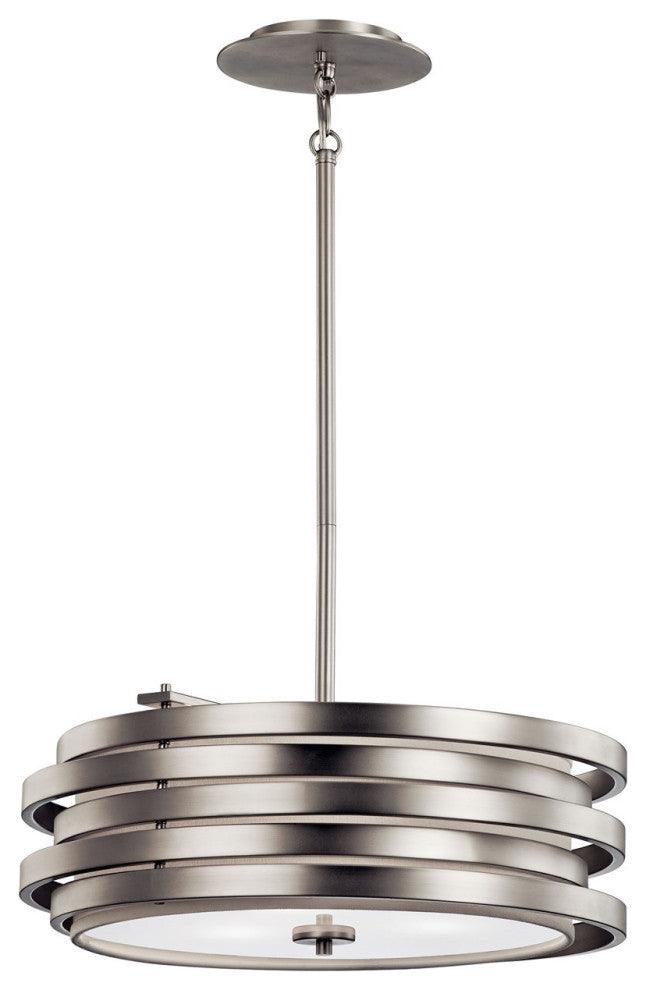 Kichler Roswell 3 Light Pendant in Brushed Nickel