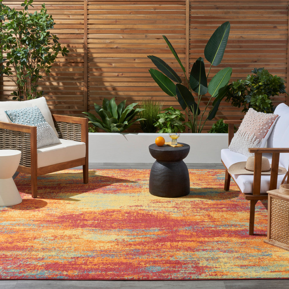 Nourison Essentials 5'' x 7'' Flame Modern Rug