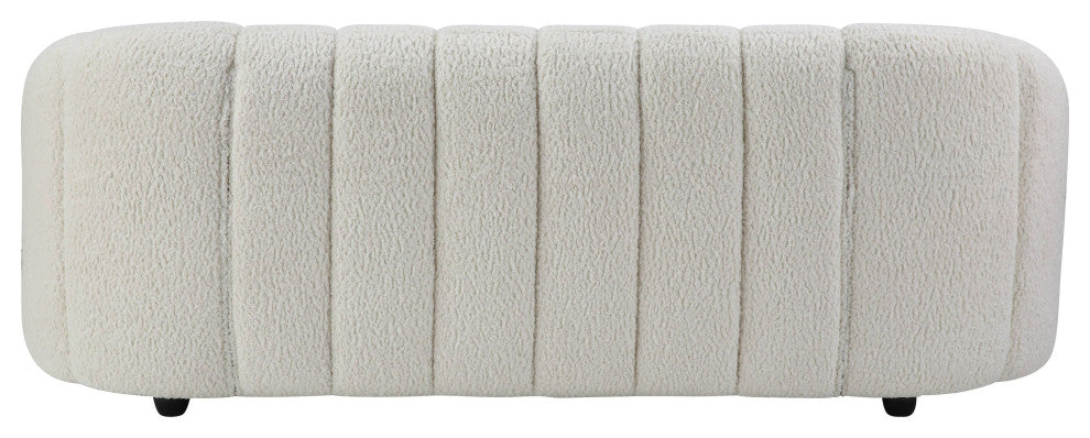 Osmash Sofa, White Teddy Sherpa
