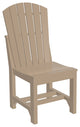 Set of 4 Poly Adirondack Dining Chairs, Weatherwood, Side Chair, Dining Height