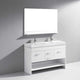 Gloria 48" Double Bathroom Vanity Set, White, Polished Chrome Faucet