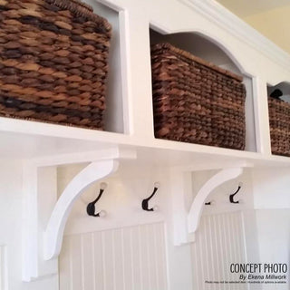 2 1/4"W x 9"D x 11"H Hamilton Traditional Bracket, Rubberwood