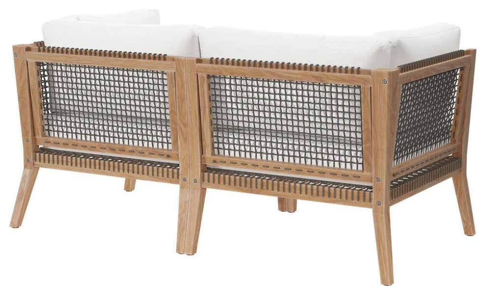 Clearwater Outdoor Patio Teak Wood Loveseat