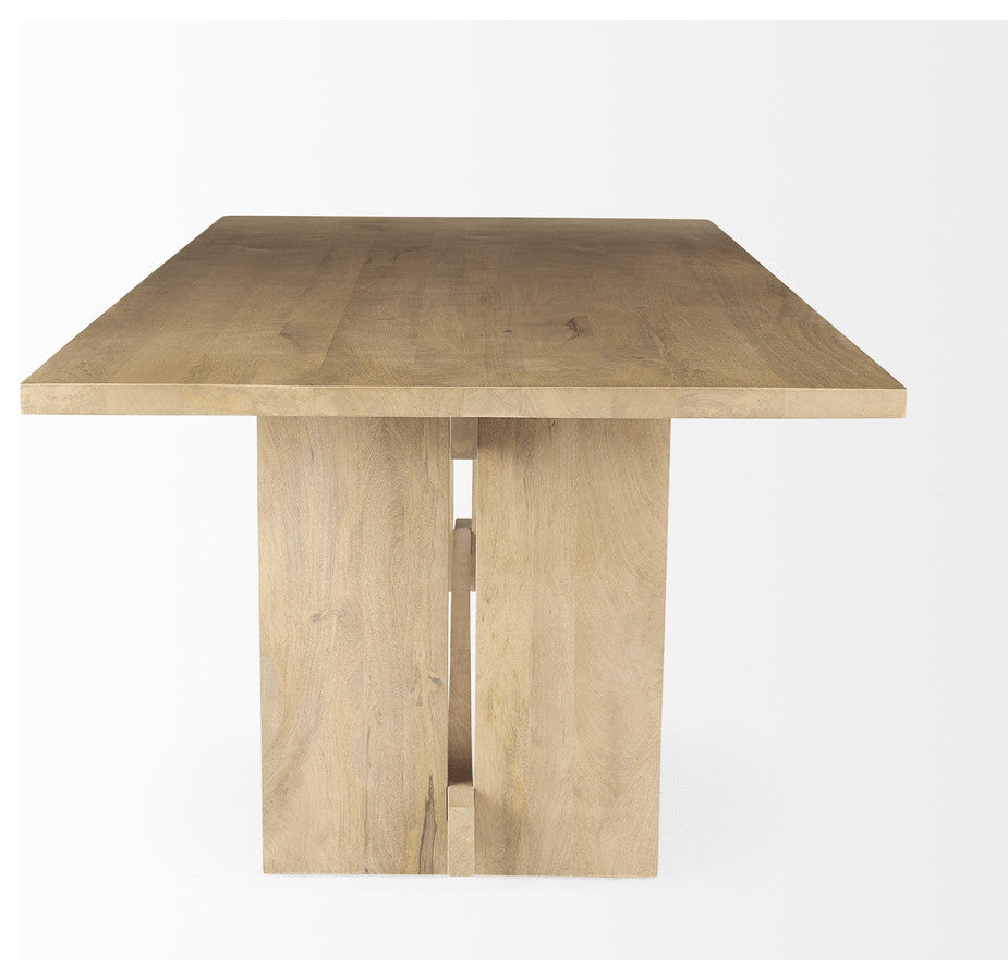 Light Natural Modern Rustic Wooden Dining Table