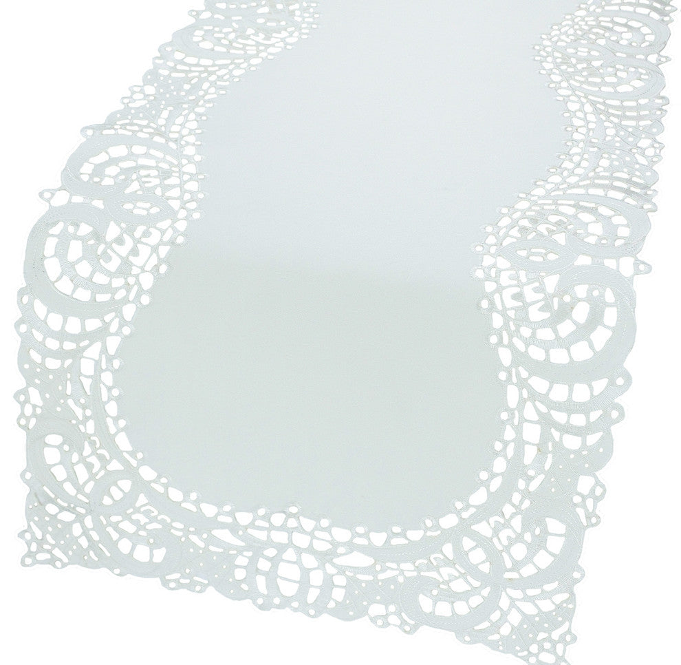 Dainty Lace Table Runner 15"x72" , White