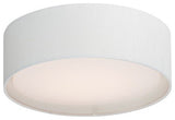 Maxim 60232 Prime 20"W LED Flush Mount Drum Ceiling Fixture - White Linen