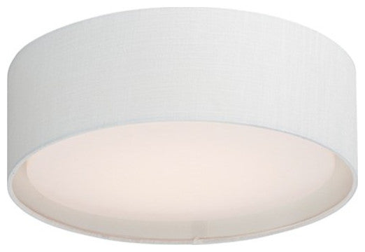 Maxim 60232 Prime 20"W LED Flush Mount Drum Ceiling Fixture - White Linen