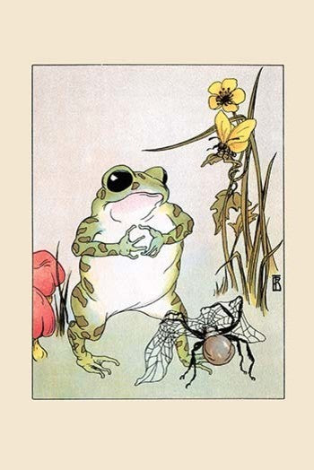 Little Black Spider Offers Lace- Fine Art Giclee Print 24" x 36"