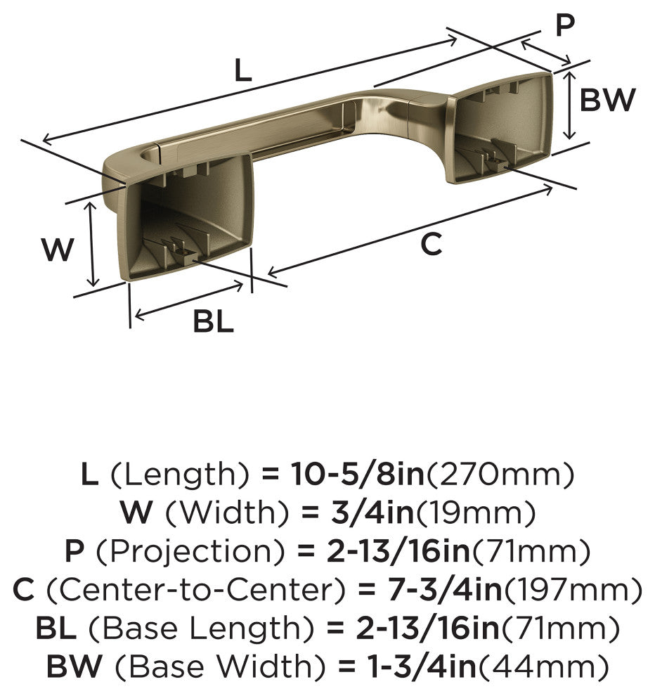 Amerock Highland Ridge Transitional Pivoting Double Post Toilet Paper Holder, Go