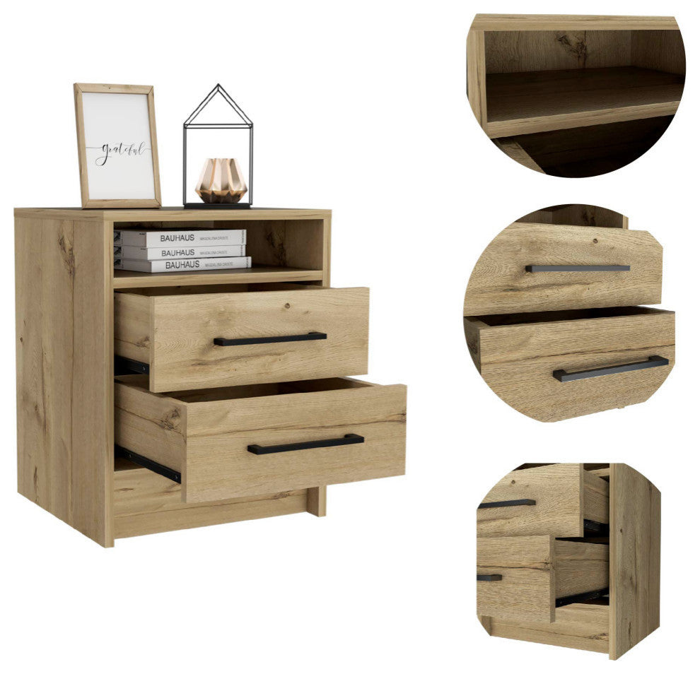 Philadelphia Nightstand, Light Oak