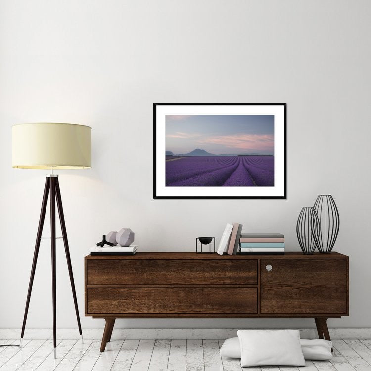 "Lavender Field" Framed Digital Print by Rostovskiy Anton, 44x32"