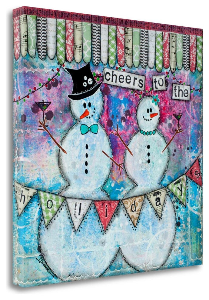 "Cheers To The Holidays" By Denise Braun, Giclee Print on Gallery Wrap Canvas