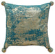 Gold Machine Woven with Pom Poms Willoughby Throw Pillow, 20" x 20"