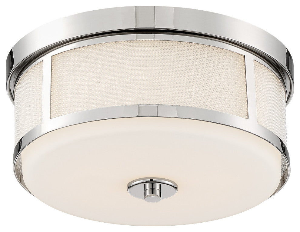 Trevor 2 Light Polished Nickel Ceiling Mount