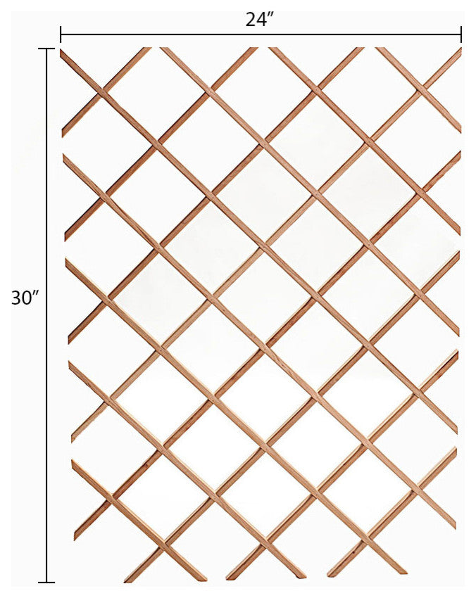 18-Bottle Trimmable Wine Rack Lattice Panel Inserts, Cherry