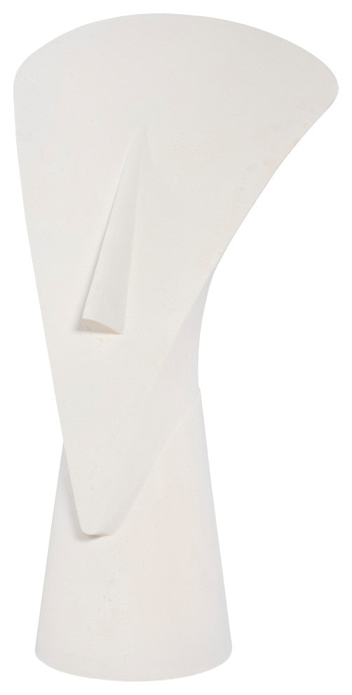 Cycladic Head, Sculpture, Triangle, White Stone