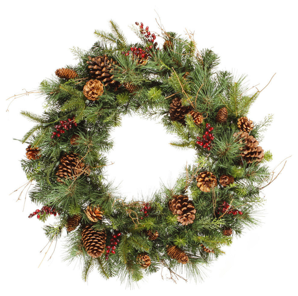 30" Cibola Mix Berry Wreath 195Tips