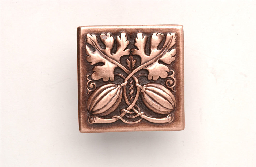 Autumn Squash Knob Antique Brass, Antique Copper