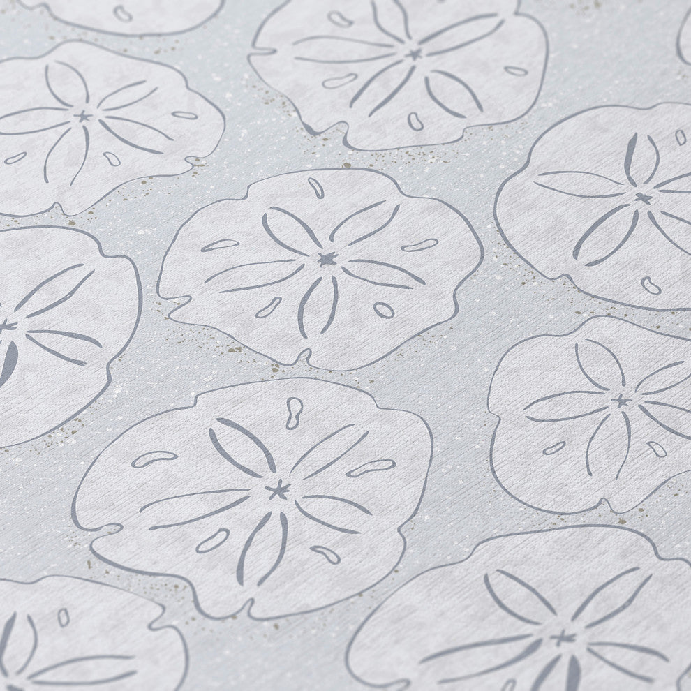 Indoor/Outdoor Seabreeze SZ10 Silver Machine Washable 8' x 8' Round Rug