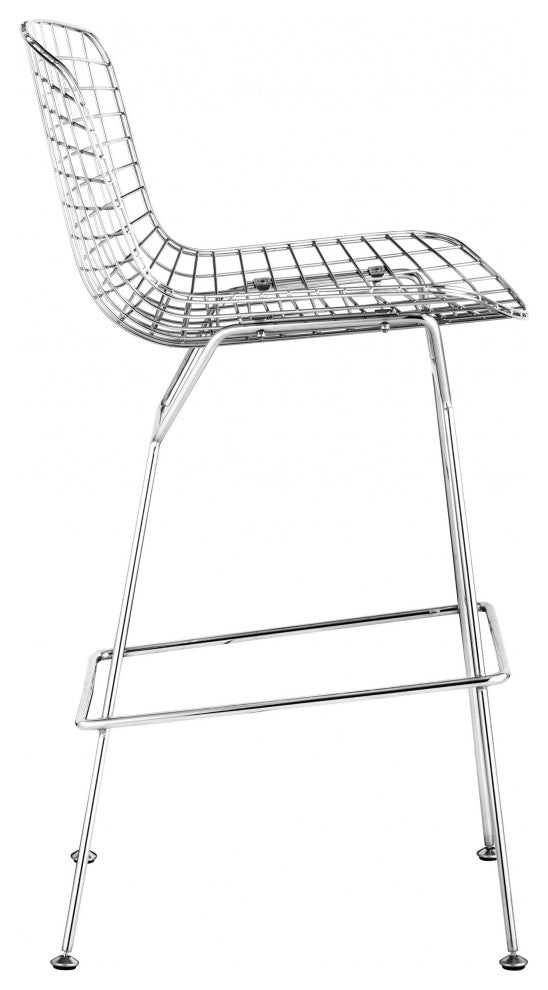 Wire Bar Chair, Set of 2 Chrome