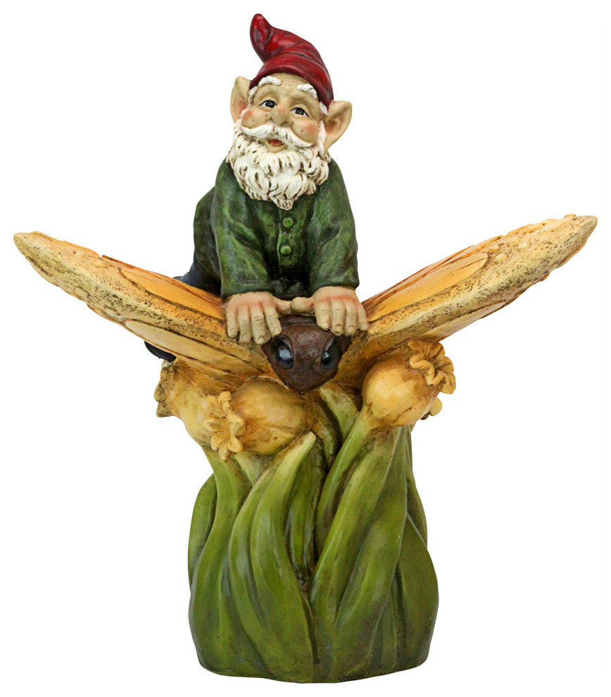 On A Butterflys Back Gnome Statue