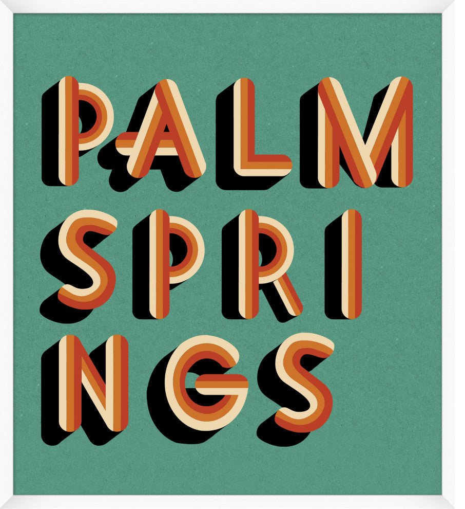 Palm Springs Teal & Orange, Giclee Reproduction Artwork