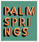 Palm Springs Teal & Orange, Giclee Reproduction Artwork