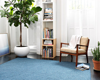 Colonial Mills Blue Hill BI51 Navy Contemporary Area Rug, Rectangular 9'x12'